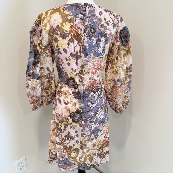 Anna Cate Weatherly Dress Floral V Neck Long Sleeve S - Picture 3 of 9